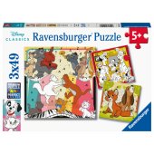Dėlionė 3x49 Smagūs „Disney“ gyvūnai