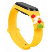 Kalėdinis silikoninis dirželis Xiaomi Mi Band 3/ 4, geltonas