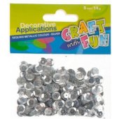 Craft with Fun Cekiny metaliczne kółka 8mm srebrne (231681)