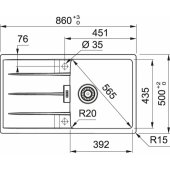 Centro CNG 611-86 Fragranite White (114.0625.644)