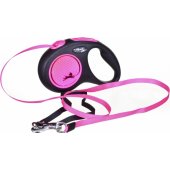 Flexi automatic leash New Neon M tape 5 m color pink.