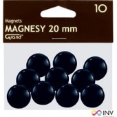 Magnetai 20mm juodi, 10 vnt.