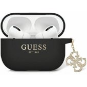 Liquid Silicone Glitter Triangle Charm Case for AirPods Pro 2 Black