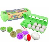 Educational Egg Sorter Set Dinosaurs Puzzle 12 Pieces
