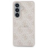 PU odos 4G Gold Frame magnetinis dėklas Galaxy S26 Plus, rožinis