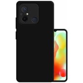 "Soft Matte Back Silicone Case Xiaomi Redmi 12C" Black