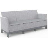 Scandi Form 3 Seater Sofa Light Gray / Dark Steel Gray