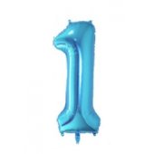 Folio balloon 100cm Number 1 Glossy Blue