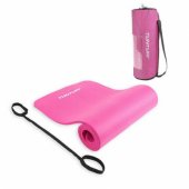 Fitnessmat NBR 15mm - With carry bag Pink