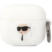 3D Logo NFT Karl Head Silicone Case for Airpods 3 White