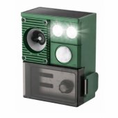 Saulės energija įkraunamas gyvūnų baidiklis su judesio jutikliu, ultragarsu ir LED