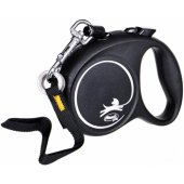 Flexi automatic leash Black Design XS rope 3 m color black.