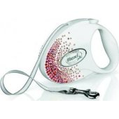 Flexi dog leash Glam Splash Orient white 5m