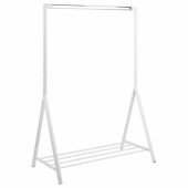 Clothes rack BRENT 117x59xH165cm, white/ chrome