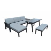 DELGADO corner sofa, table and bench