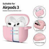Silicone Hook AirPods 3 cover pink