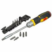 Stanley FATMAX screwdriver with ratchet and set of 12 bits (FMHT0-62