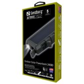 „Outdoor Solar Powerbank 24000“ juodas
