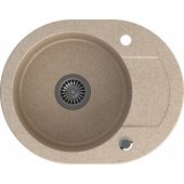 Steiner CUBA 216 Steingran granite beige 1-bowl sink w/ .