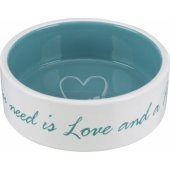 Trixie ceramic bowl cream blue 0.3L
