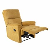 Recliner armchair GUSTAV with manual mechanism, yellow