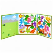 Magnetic Puzzle Book Dinosaurs Colorful Magnets 30 pcs.