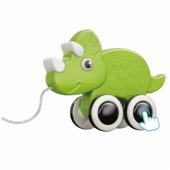 Dinosaur Pull String Toy Squeaker Eco Green