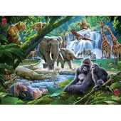 _6820957 Ravensburger dėlionė 100 dalių Džiunglių šeima