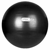 _7528376 Gimnastikos kamuolys "Profit" 55cm juodas su pompa DK 2102