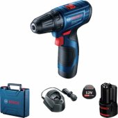 Bosch GSR 120-LI 12-volt drill/ driver 2 x 2 Ah battery pack (06019G8