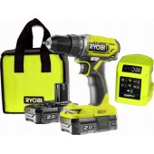 Ryobi ONE+ akumuliatorinis gręžtuvas-suktuvas R18DD2-220S, 18 voltų (žalia/ juoda, 2