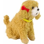 LeanToys Interactive Dog Poodle Plush Dog Bark Moves Tail