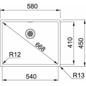 BXX 210/ 110-54 Stainless steel (Pop-Up) (127.0375.278)