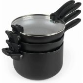 RH01840EU7 Stackable metallic marble pan set 4p