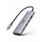 CM511 5-in-1 Adapter USB-C Hub to 3x USB3.0 + HDMI + TF/ SD Gray