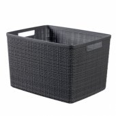 Basket Jute Dark Grey 36x28x23cm