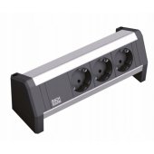 DESK 1 3AC Black/ Silver