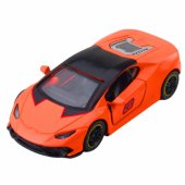 Sports Car Pull Back Metal Orange 1:43