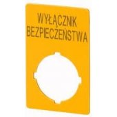 Eaton aprašomoji lentelė 33x50mm geltona APSAUGINIS JUNGIKLIS (167636)