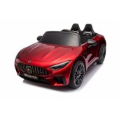 „Mercedes AMG SL63“ akumuliatorinis automobilis, raudonas dažytas