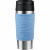 Emsa TRAVEL MUG Waves termo puodelis (šviesiai mėlynas / nerūdijantysis plienas, 0.36 li