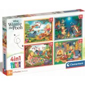 Clementoni CLE 4-in-1 SuperColor Mikės Pūkuotuko dėlionė 21514