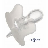 Silicone Soother Symmetrical 6-12m White