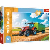Puzzle 100 - Agricultural machinery - tractor with trailer Trefl 16494
