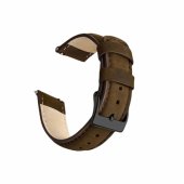 Natūralios odos universalus 20 mm laikrodžio dirželis (Samsung, Garmin ir kt.), rudas
