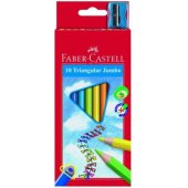 Faber-Castell Junior Grip trikampiai spalvoti pieštukai, 10 spalvų