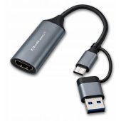 Adapter USB C/ USB A/ HDMI 4K 30Hz Grey