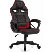 Knight Faux Leather Black/ Red