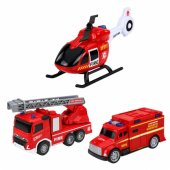 Fire Station Garage Base, Helicopter, Walkie-Talkie, Lights, Sounds