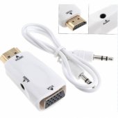 HDMI to VGA + audio White